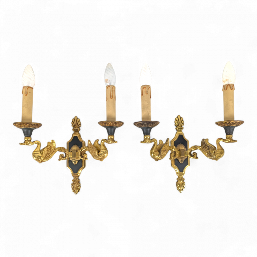 Paire d'applique de style Empire en bronze