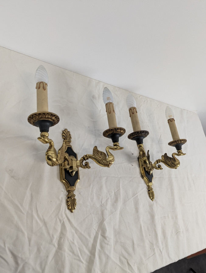 Paire d'applique de style Empire en bronze