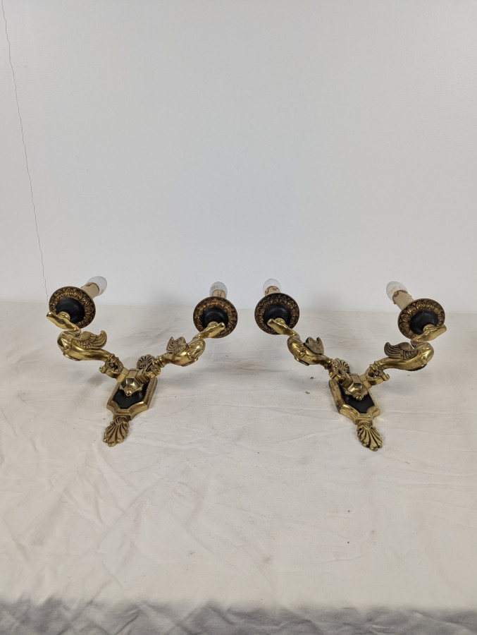 Paire d'applique de style Empire en bronze
