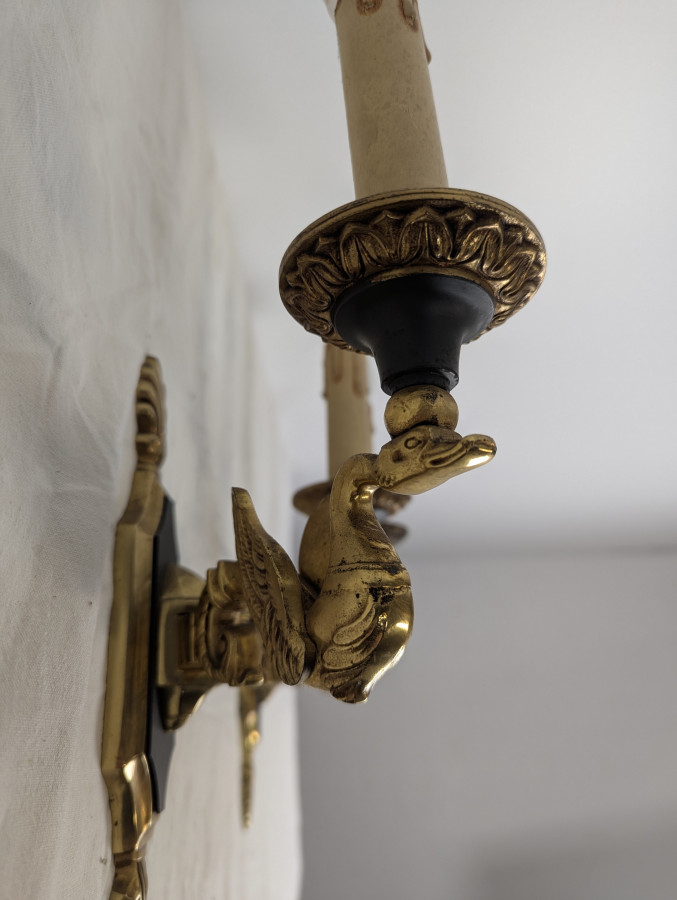 Paire d'applique de style Empire en bronze