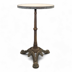 Table de bistrot en fonte et marbre