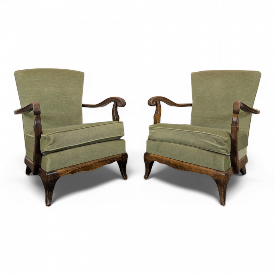 Paire de fauteuils années 1940 par Étienne Henri Martin