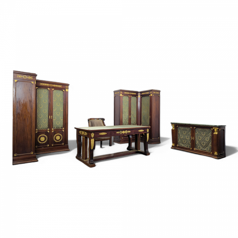 Important ensemble de bureau de style Empire fabrication Faubourg Saint Antoine