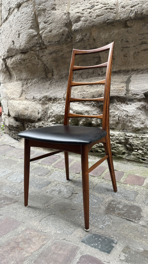 Série de 6 chaises par le designer danois Nils Koefoed Années 60