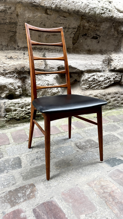 Série de 6 chaises par le designer danois Nils Koefoed Années 60