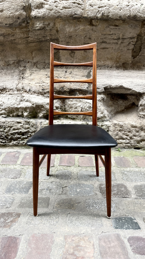 Série de 6 chaises par le designer danois Nils Koefoed Années 60