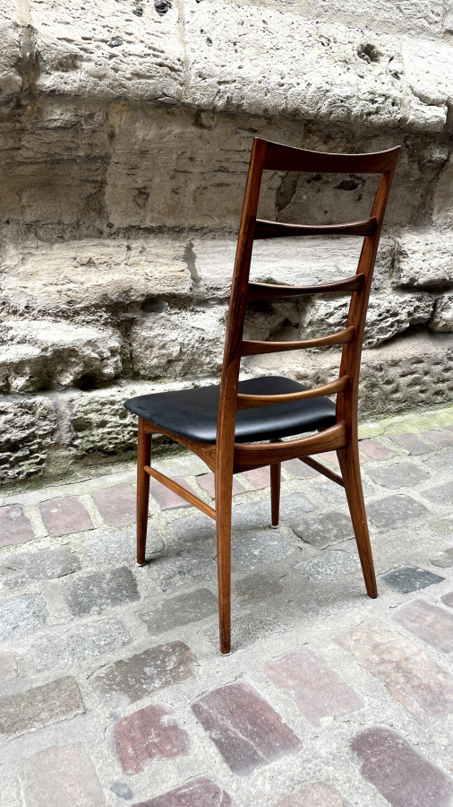 Série de 6 chaises par le designer danois Nils Koefoed Années 60