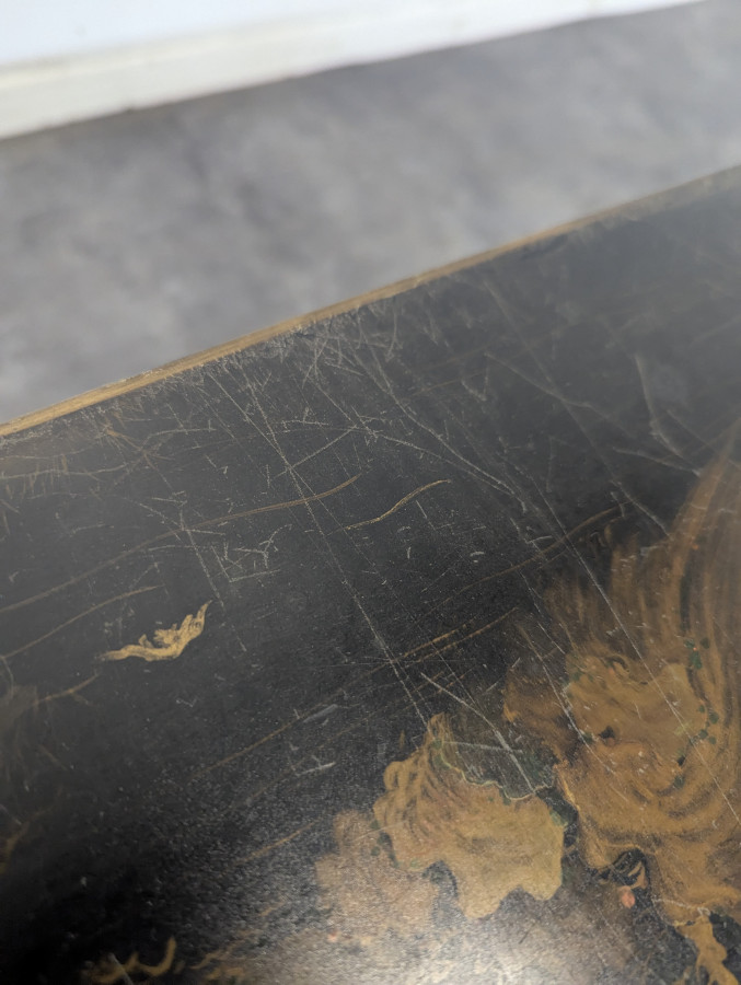 Table basse Japonisante laquée noire