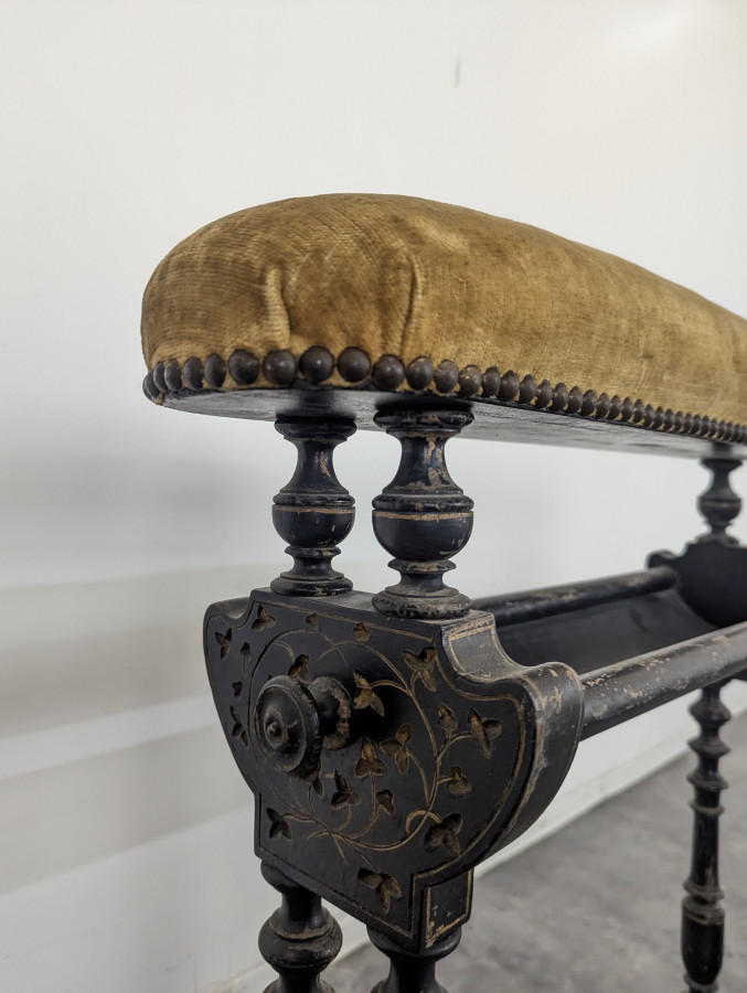 Travailleuse Porte épingles époque Napoléon III en bois noirci