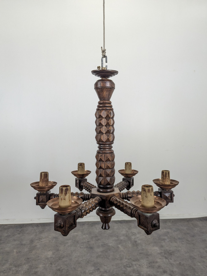 Lustre DLG Dudouyt en chêne