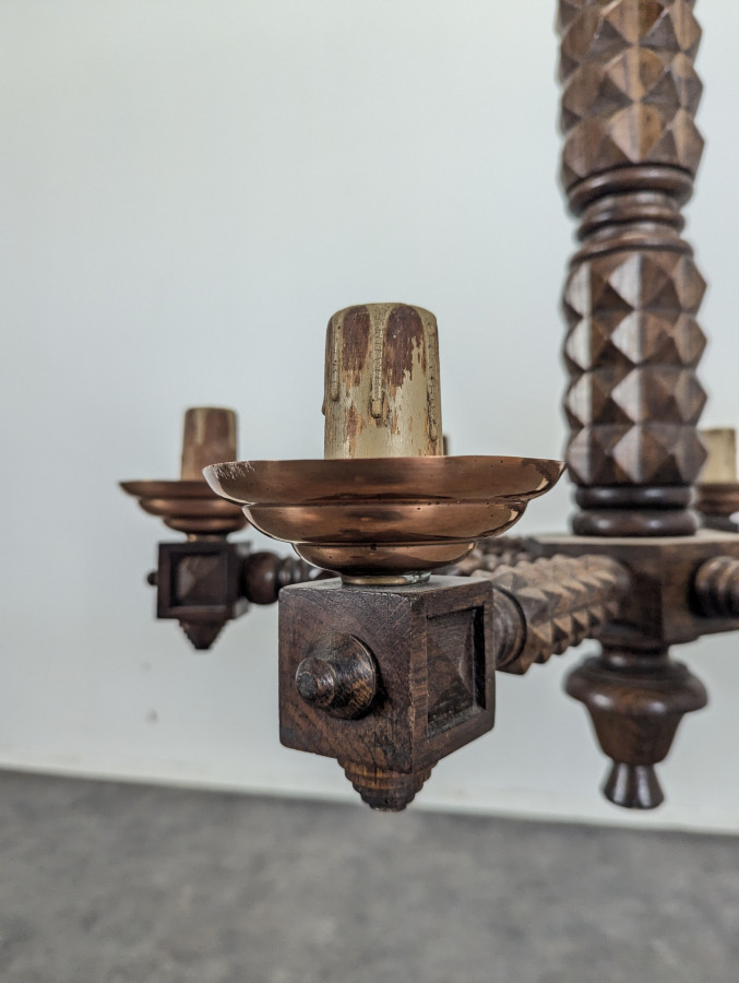 Lustre DLG Dudouyt en chêne