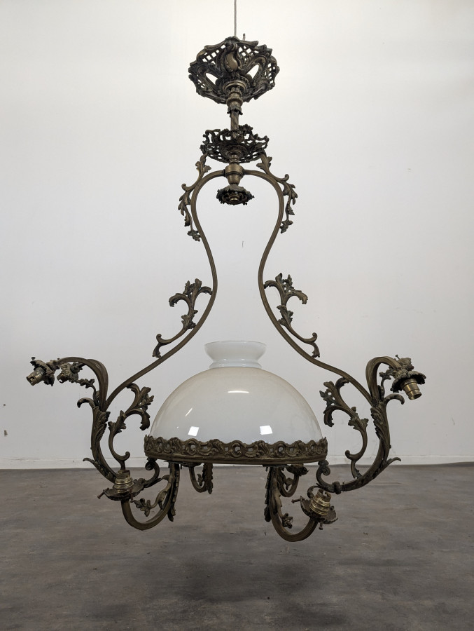 Lustre à opaline époque Napoléon III