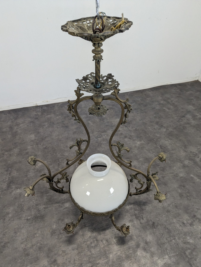 Lustre à opaline époque Napoléon III