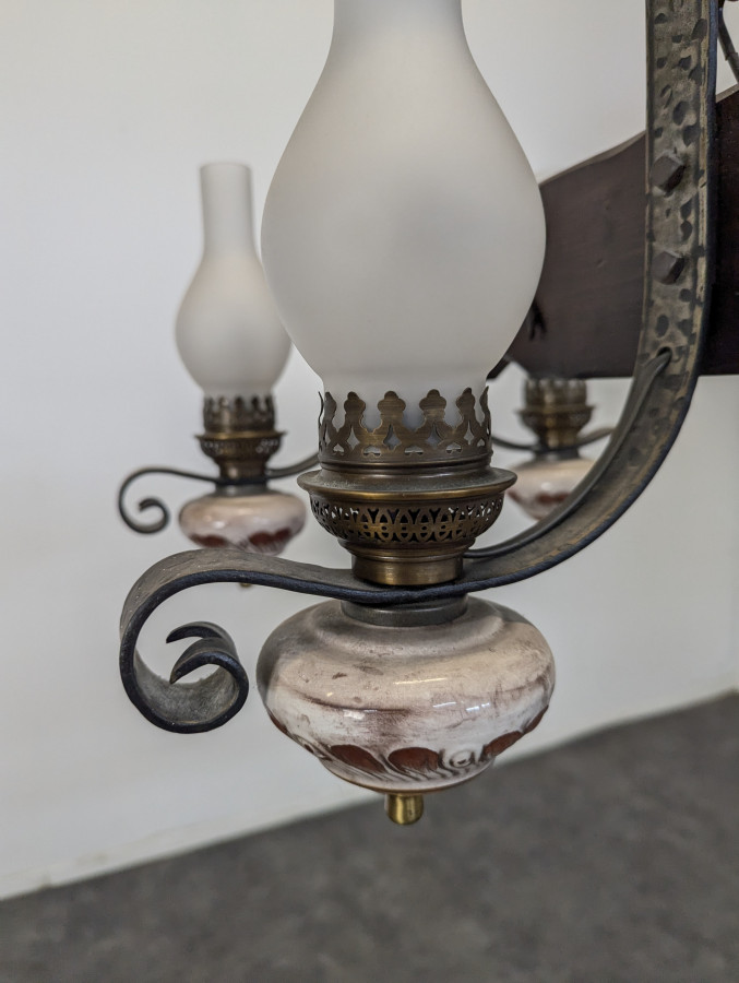 Lustre rustique de chaumière