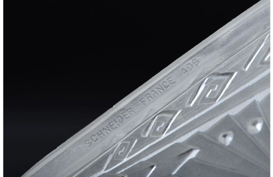 Lustre Art déco géométrique signé par Schneider