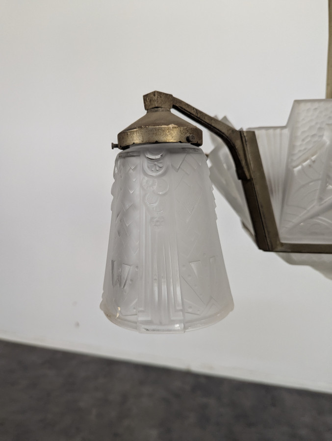 Lustre Art déco de Muller Frères