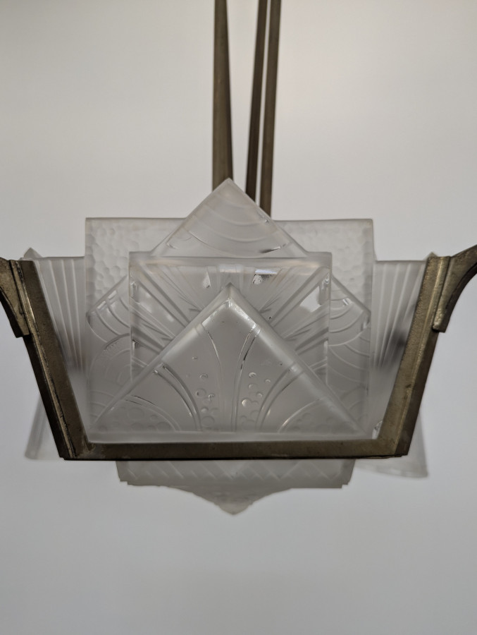 Lustre Art déco de Muller Frères