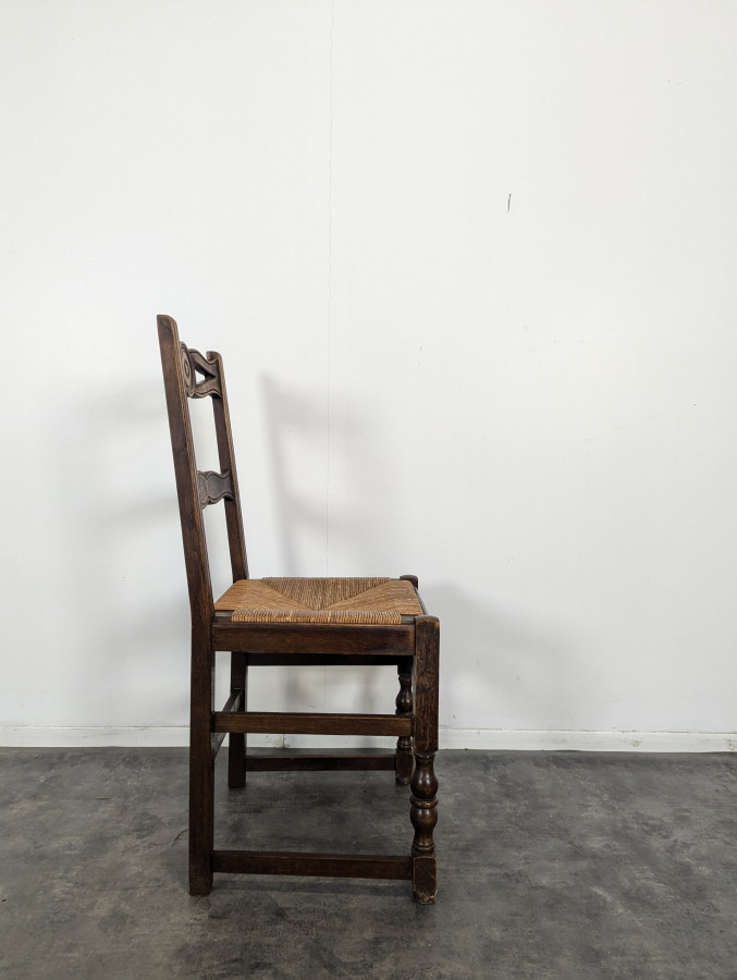 Série de 6 chaises brutalistes DLG Dudouyt