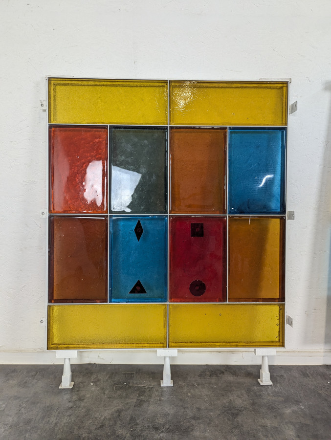 Panneaux en épaisses Dalles de Verre colorées Saint Gobain