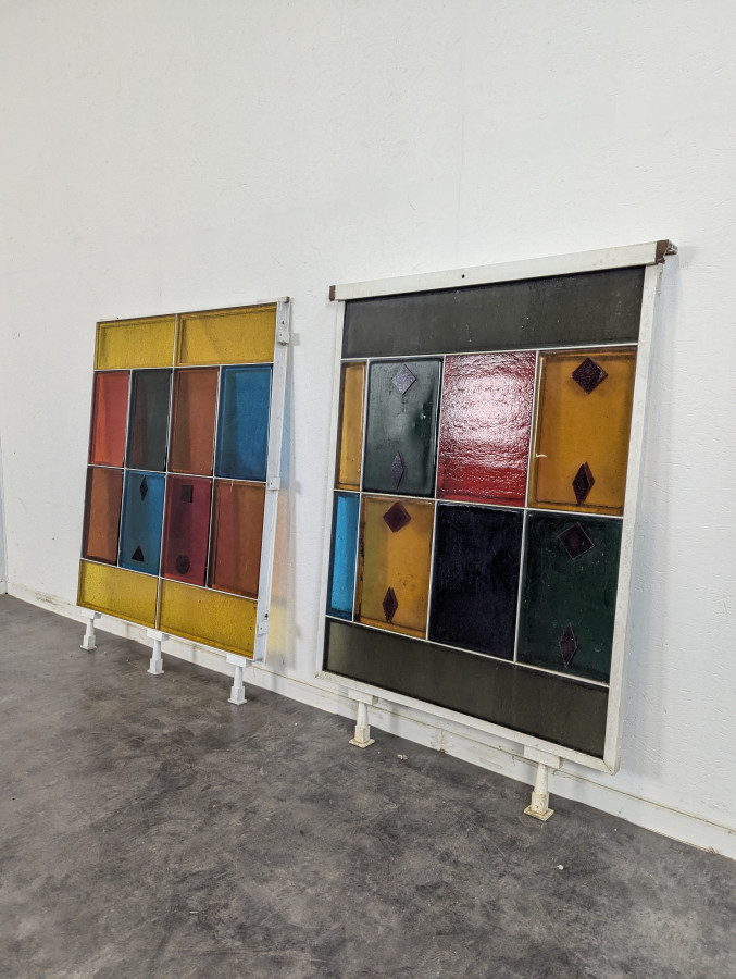 Panneaux en épaisses Dalles de Verre colorées Saint Gobain