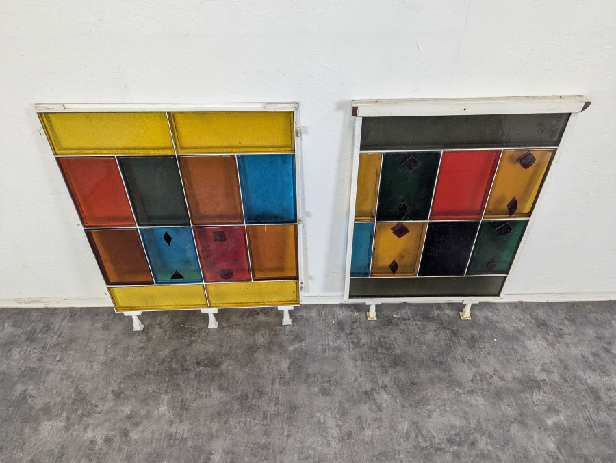Panneaux en épaisses Dalles de Verre colorées Saint Gobain