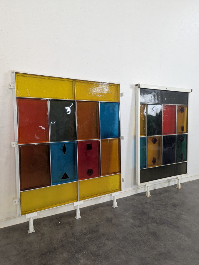 Panneaux en épaisses Dalles de Verre colorées Saint Gobain