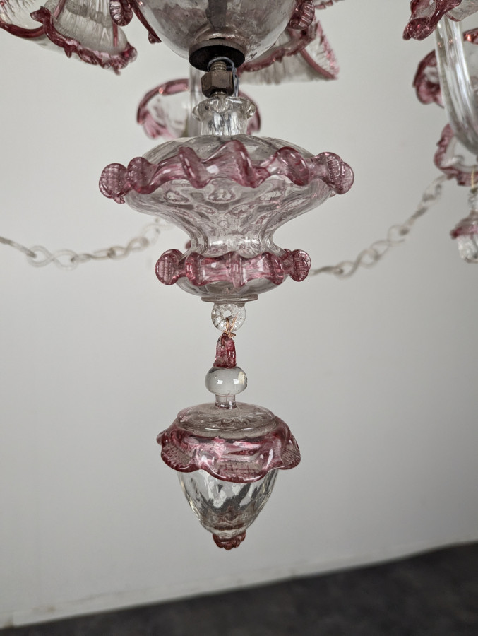 Lustre Vénitien Polychrome en verre soufflé