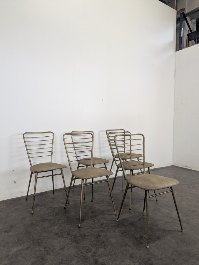 Série de 6 chaises design Italien des années 60