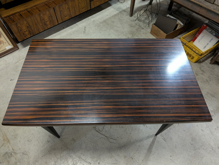 Table à allonges En ébène de Macassar Années 60