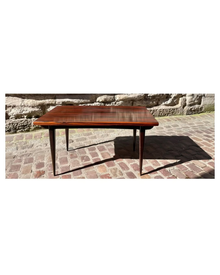 Table à allonges En ébène de Macassar Années 60