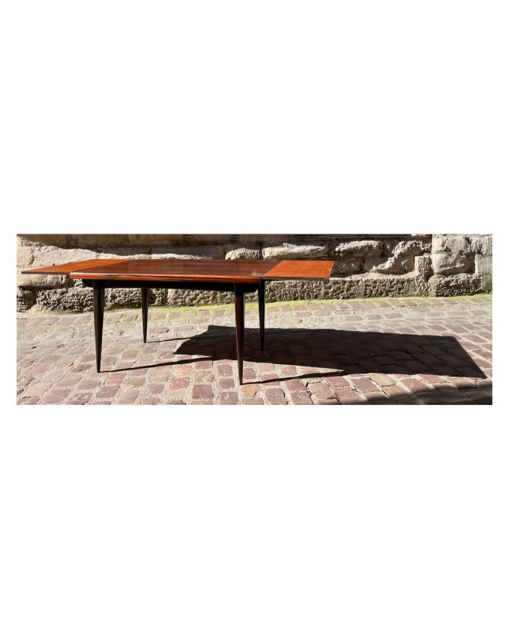 Table à allonges En ébène de Macassar Années 60