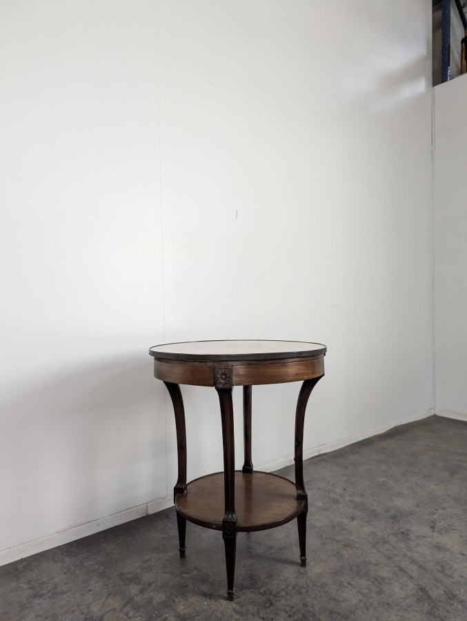 Table bouillotte ou guéridon en Acajou de style Louis XVI