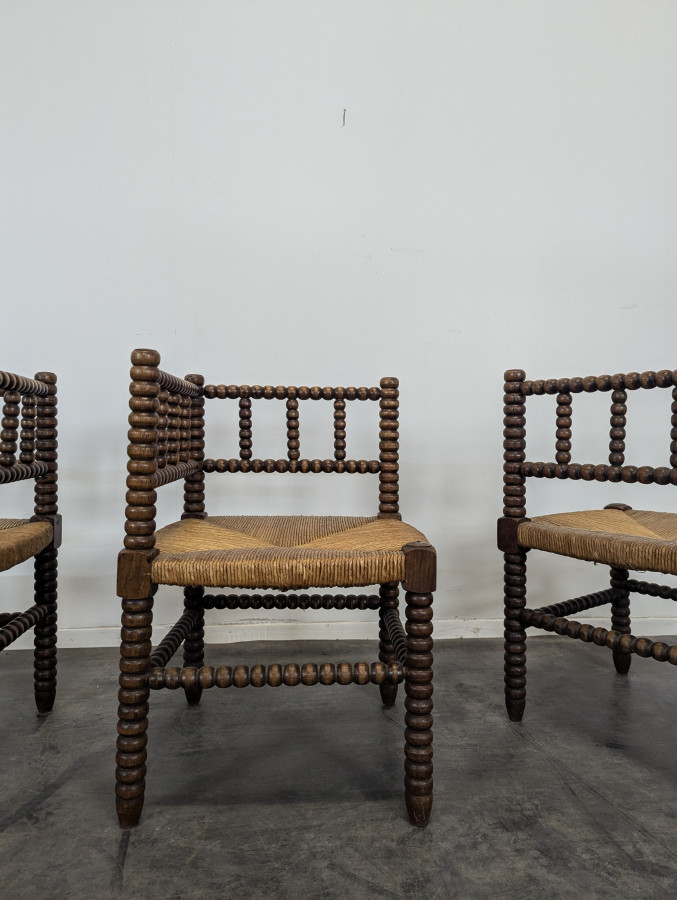 Fauteuil de coin à bobines