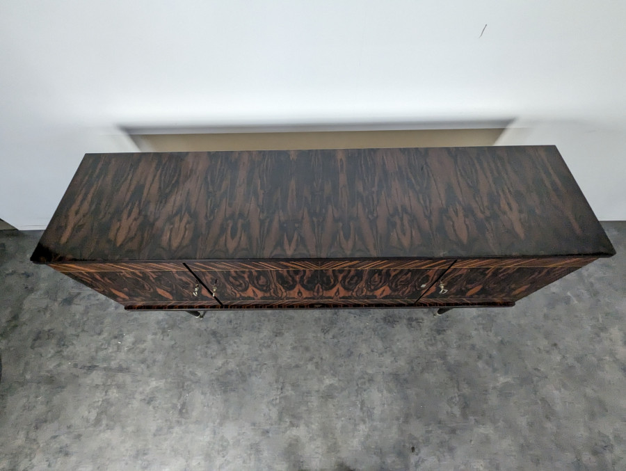 Enfilade Scandinave en Ebène de Macassar et Sycomore années 60