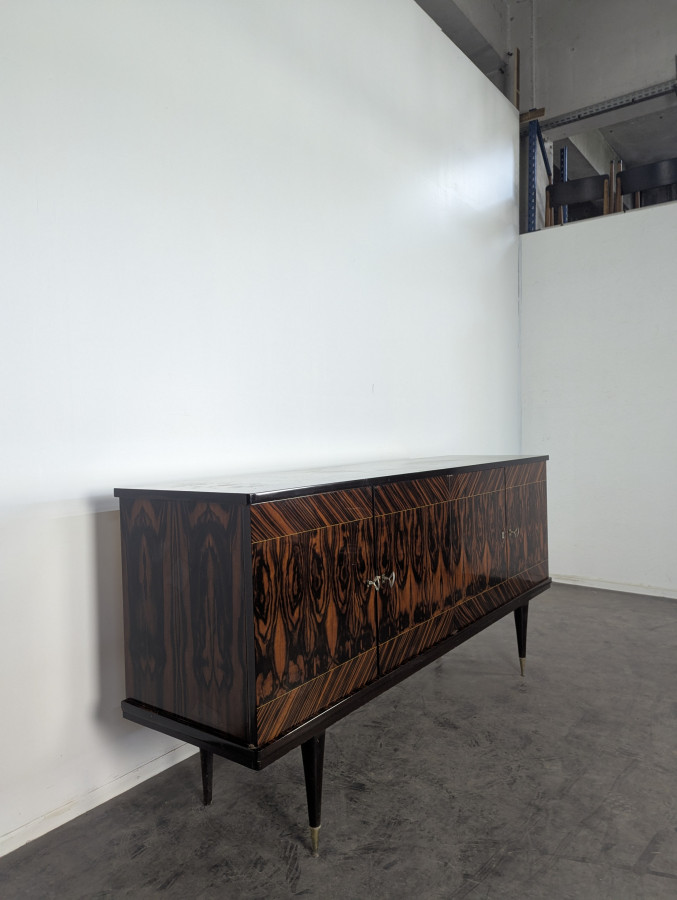 Enfilade Scandinave en Ebène de Macassar et Sycomore années 60