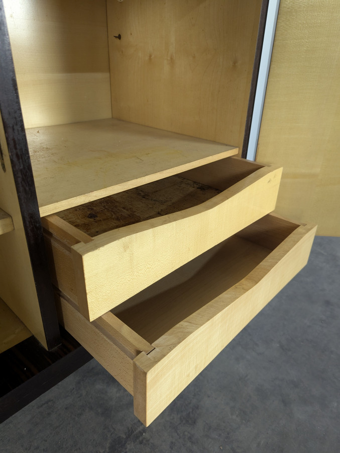 Enfilade Scandinave en Ebène de Macassar et Sycomore années 60