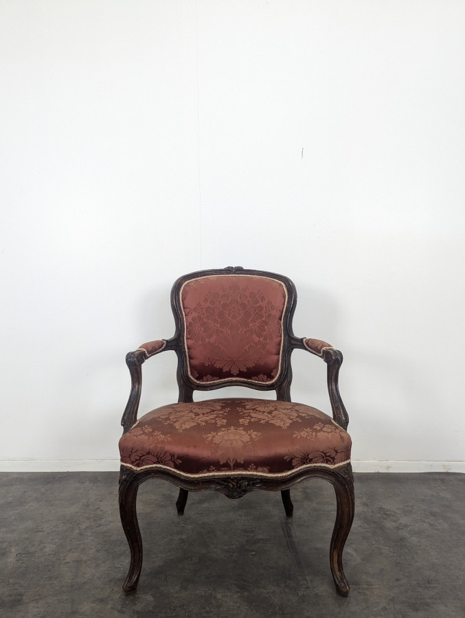 Paire de fauteuil d'époque Louis XV en chêne