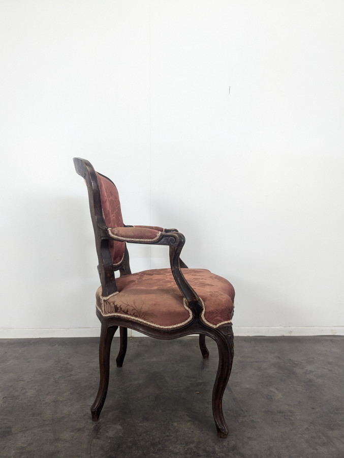 Paire de fauteuil d'époque Louis XV en chêne