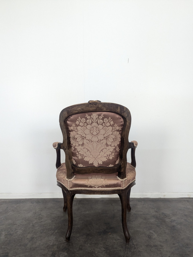 Paire de fauteuil d'époque Louis XV en chêne