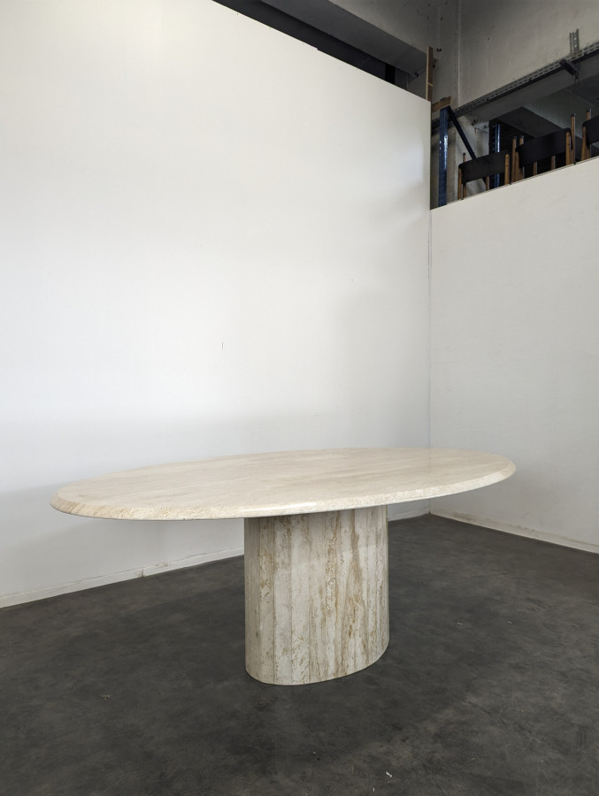 Table à manger en Travertin années 70