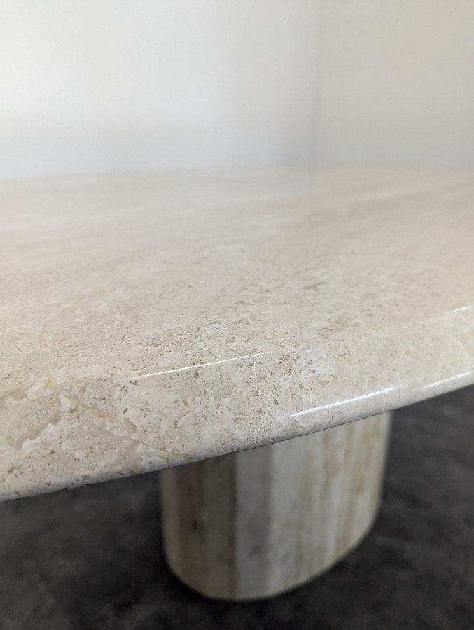 Table à manger en Travertin années 70