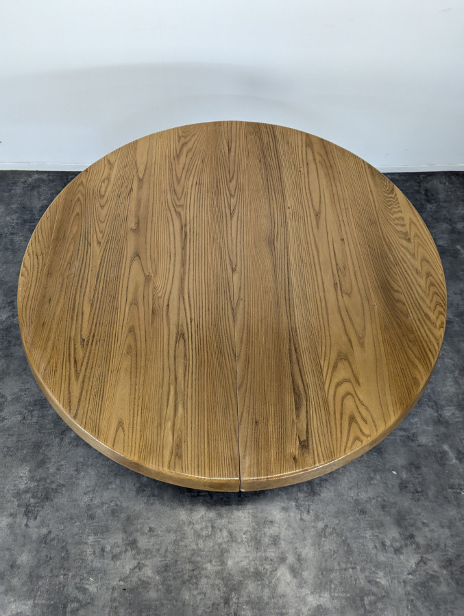 Table ronde en orme massif Seltz