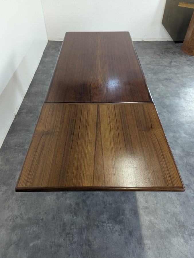 Table scandinave en teck avec allonge de Johannes Andersen