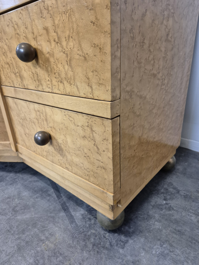 Meuble de rangement en loupe d'amboine
