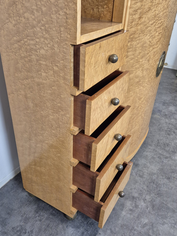 Meuble de rangement en loupe d'amboine