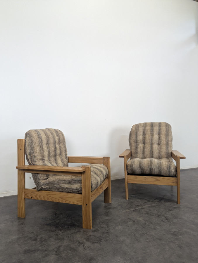 Paire de fauteuils scandinave des années 70