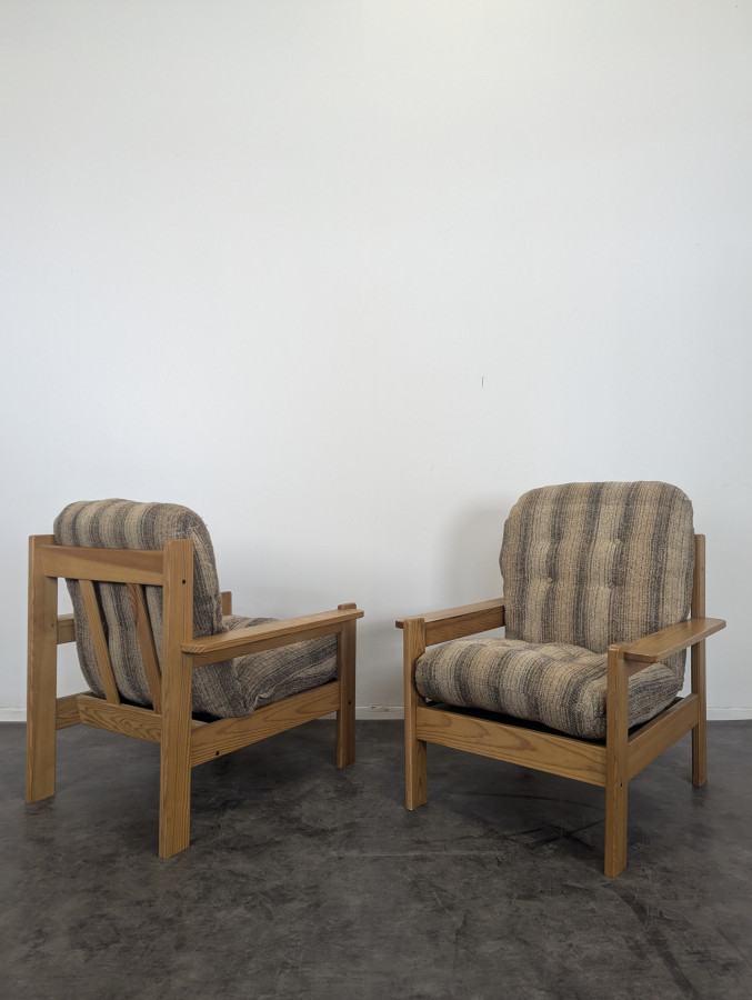 Paire de fauteuils scandinave des années 70