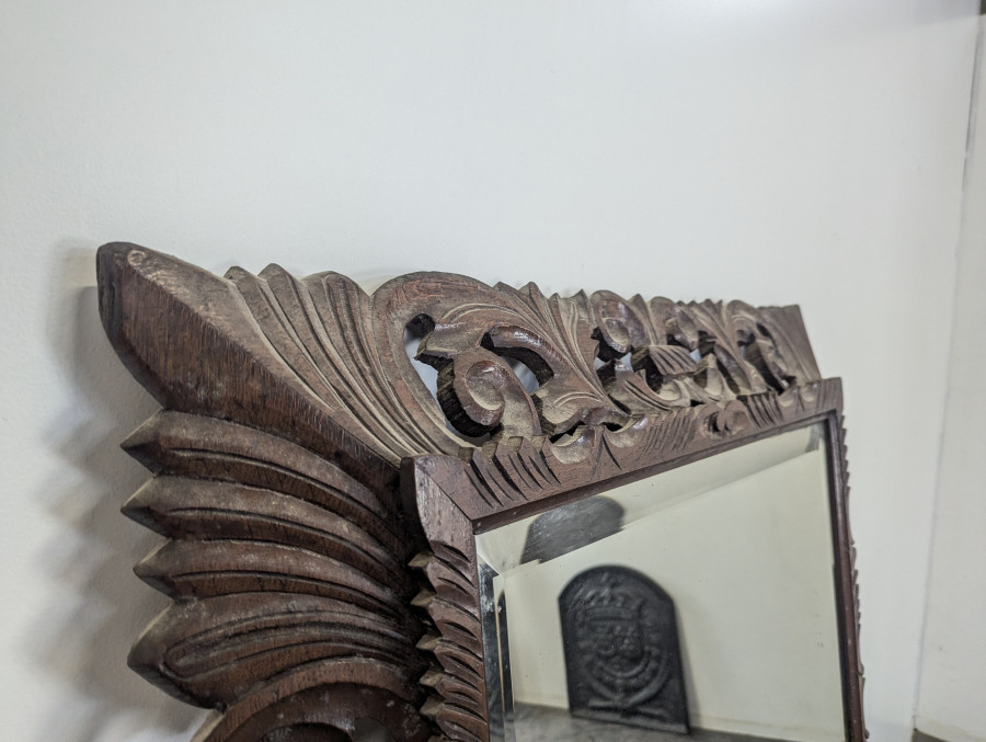 Miroir de style Louis XIII en chêne