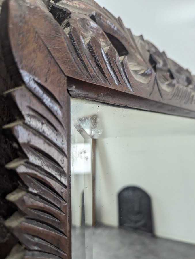 Miroir de style Louis XIII en chêne