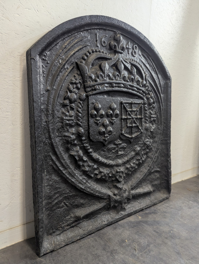 Plaque de cheminée aux Armes de Louis XIII